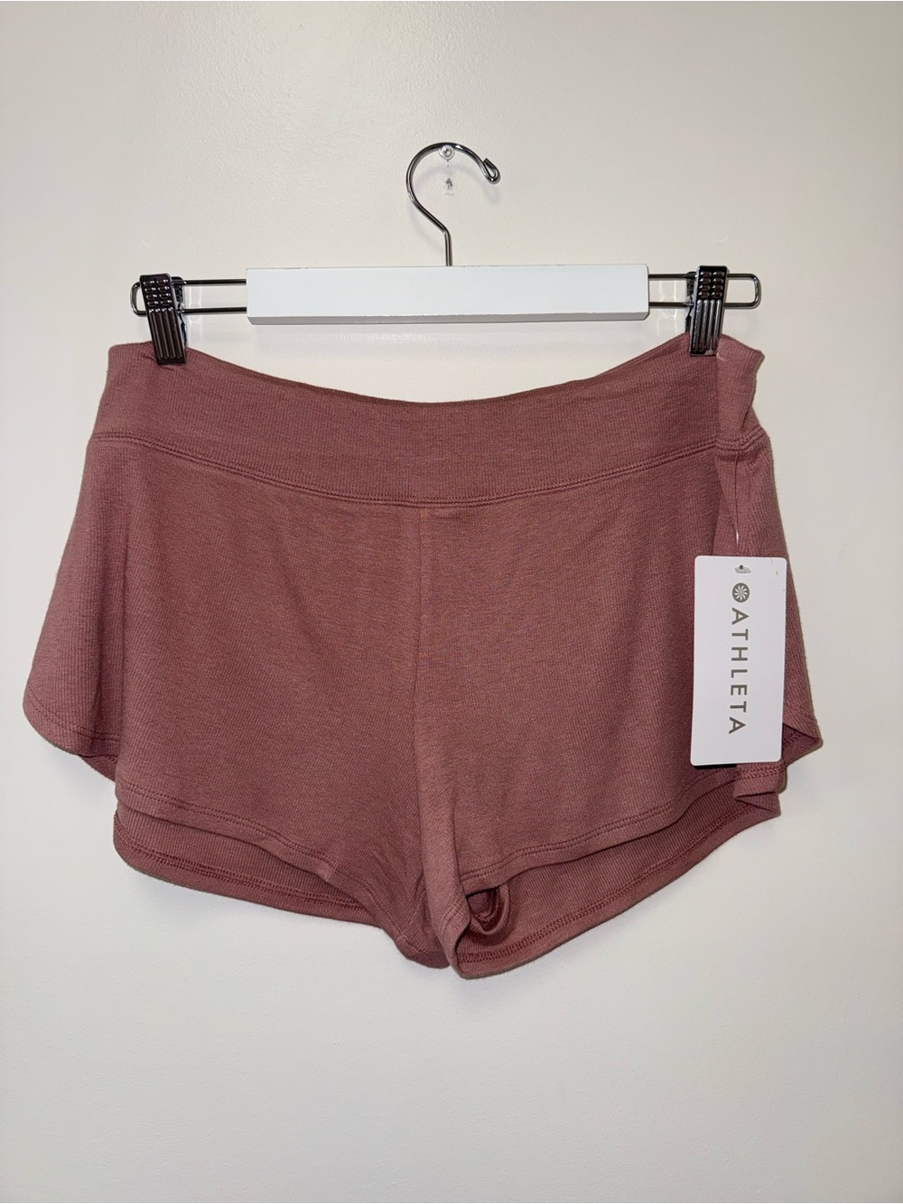 NWT Athleta (Medium) Brand New Blush Pink Well Rested Rib Sleep Short